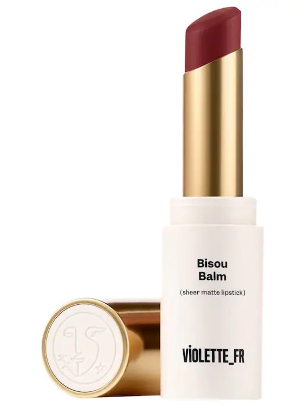 New Violette FR BISOU BALM Sheer Matte Lipstick Bonbon Myrtille
